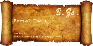 Bartal Zsolt névjegykártya